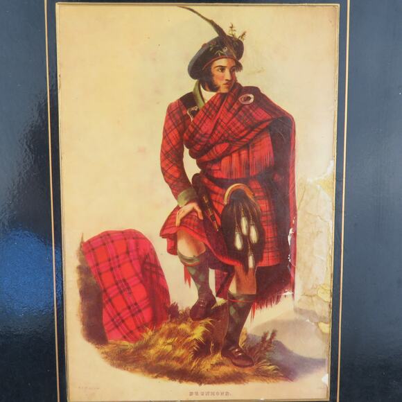 Vtg Lady Clare Scottish Clan Mini Placemats Set of 4 Felt Back Made in England - Picture 14 of 15